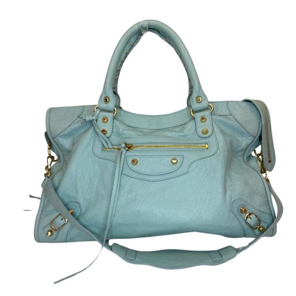 BALENCIAGA City Bag, Medium Aqua - Picture 1 of 9